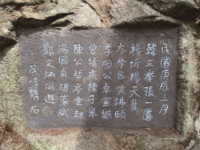 圖14　1940年茂峰刻雅集文士之名於三叠潭（筆者攝）